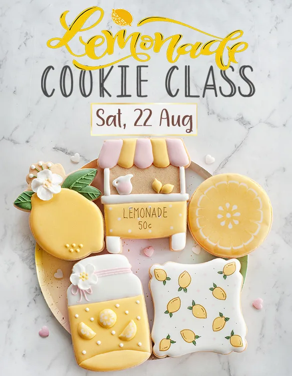 Sat, 22 Aug ~ Lemonade Cookie Decorating Class
