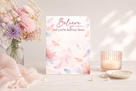Believe you can - Encouragement Printable Cookie Card