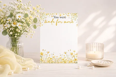 Made for more - Encouragement Printable Cookie Card