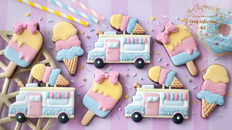 Ice Cream Set Cookie Template